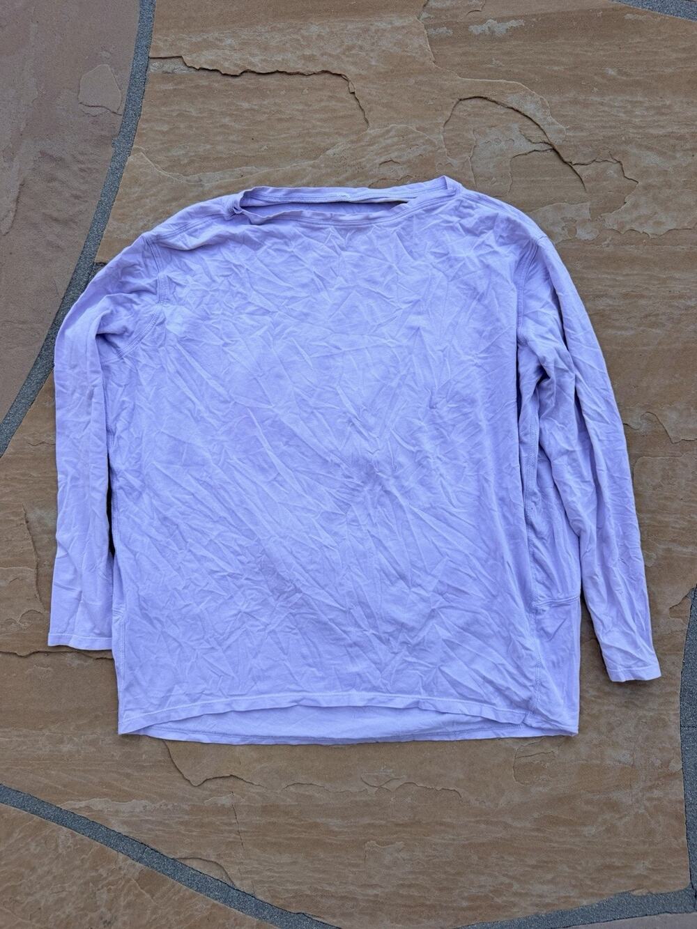 Lululemon Back In Action Long Sleeve Light Purple Sz M
